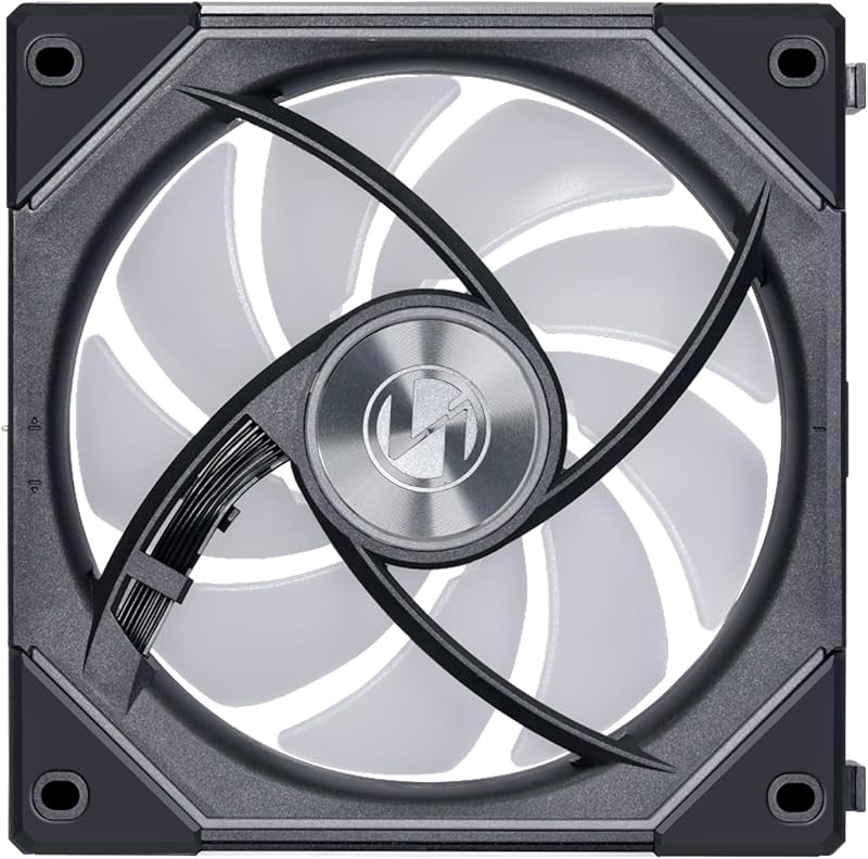 Ventilador ARGB 47.24pulg diseño margarita espejo negro