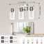 Lámpara baño 3 luces níquel cepillado vidrio transparente