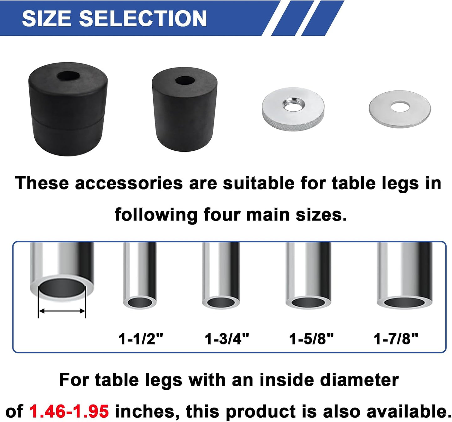 Set ruedas mesa 3pulg freno comp tubos 1-1/2 a 1-7/8