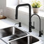 Grifo agua potable comp osm inversa inox moderno negro