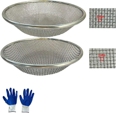 2 Tamices Suelo Jardinería para 5gal Compost Arena Grava