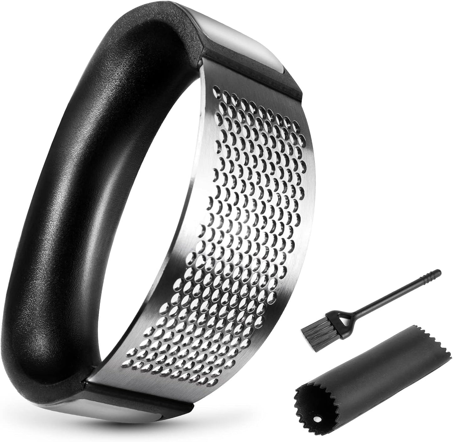 Juego picadora ajo acero inox cepillo pelador exprimir
