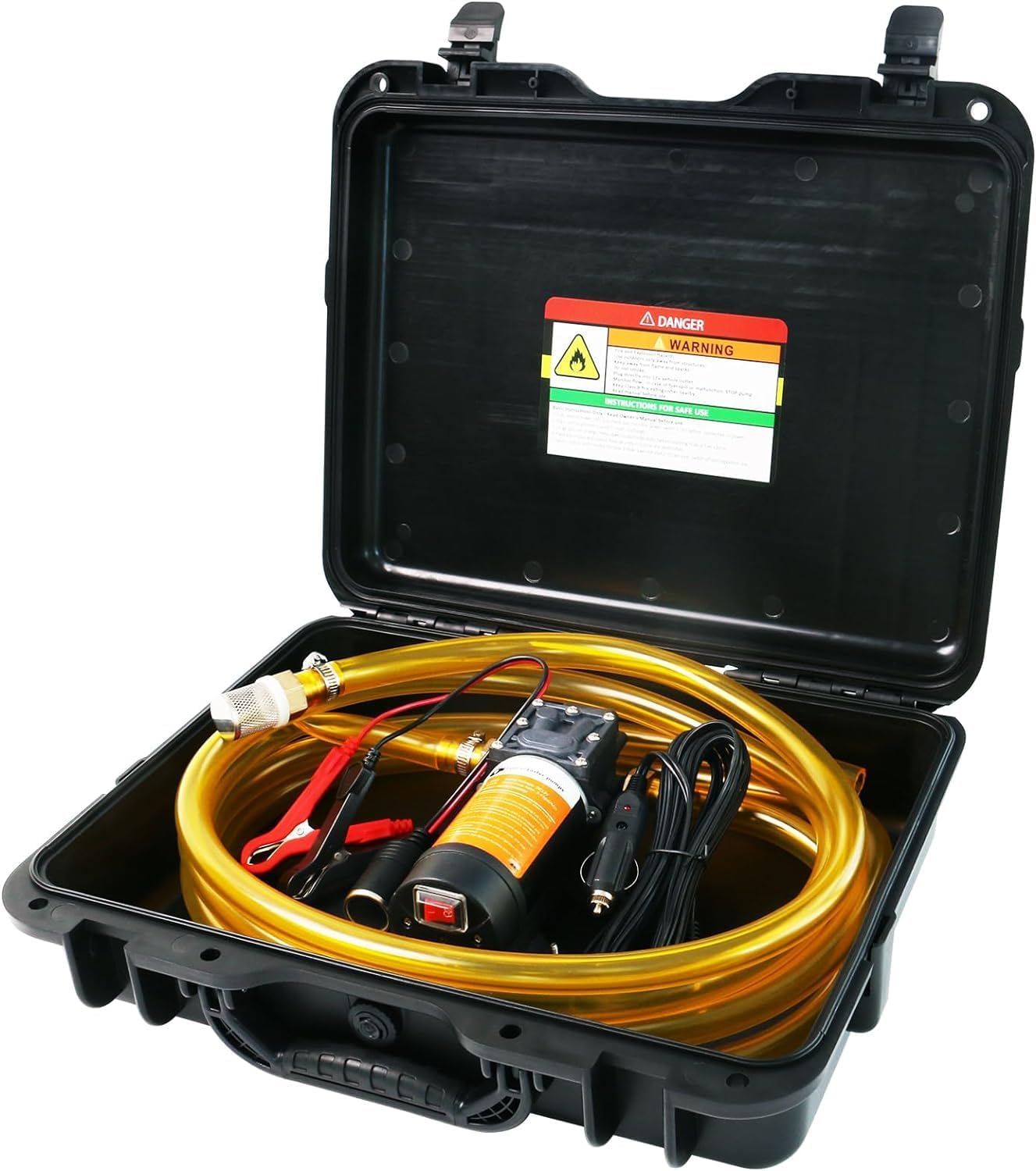 Set bomba transferencia combustible 12V 75W 110gal/h
