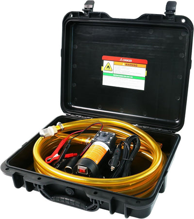 Set bomba transferencia combustible 12V 75W 110gal/h