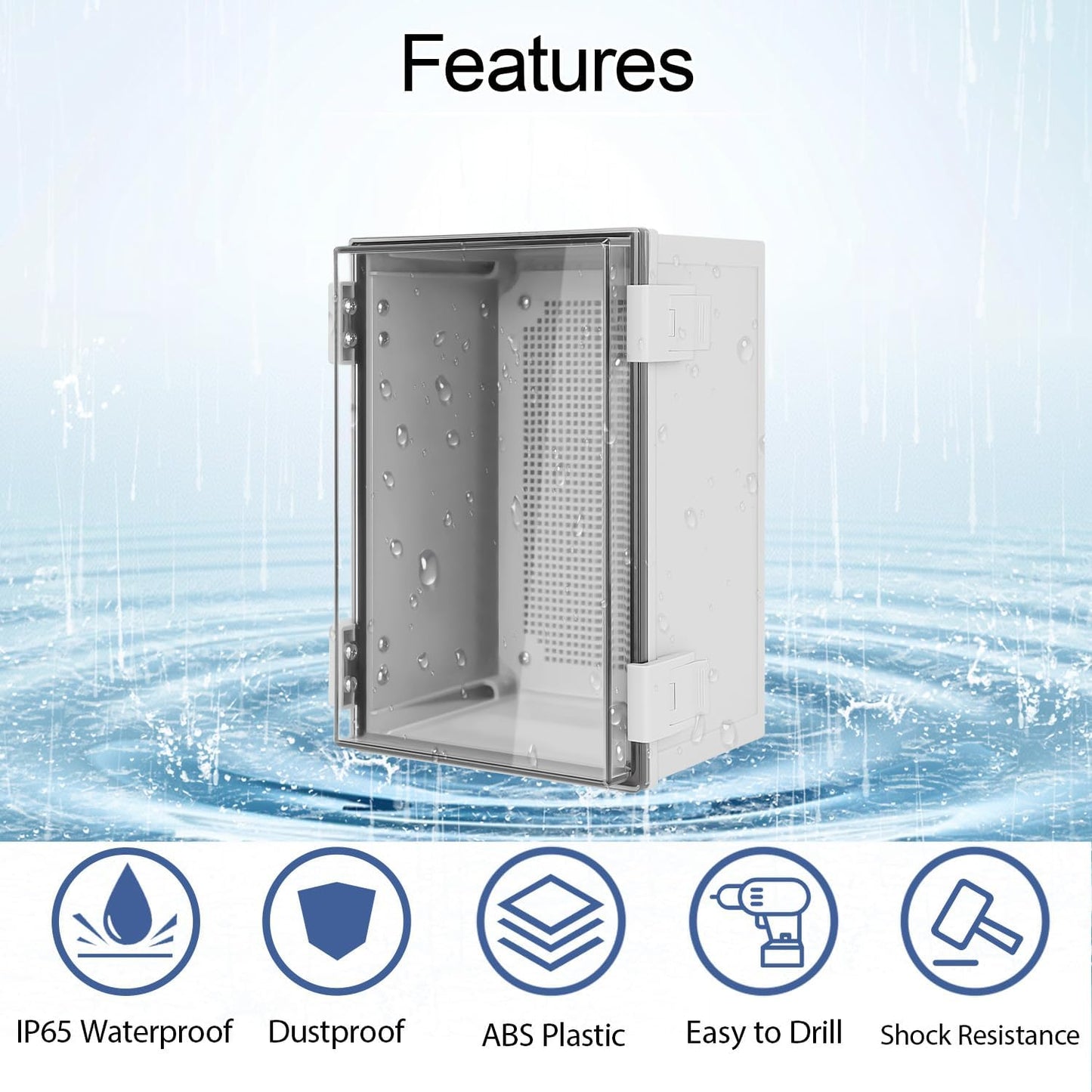 Caja conexiones IP65 plástico ABS impermeable