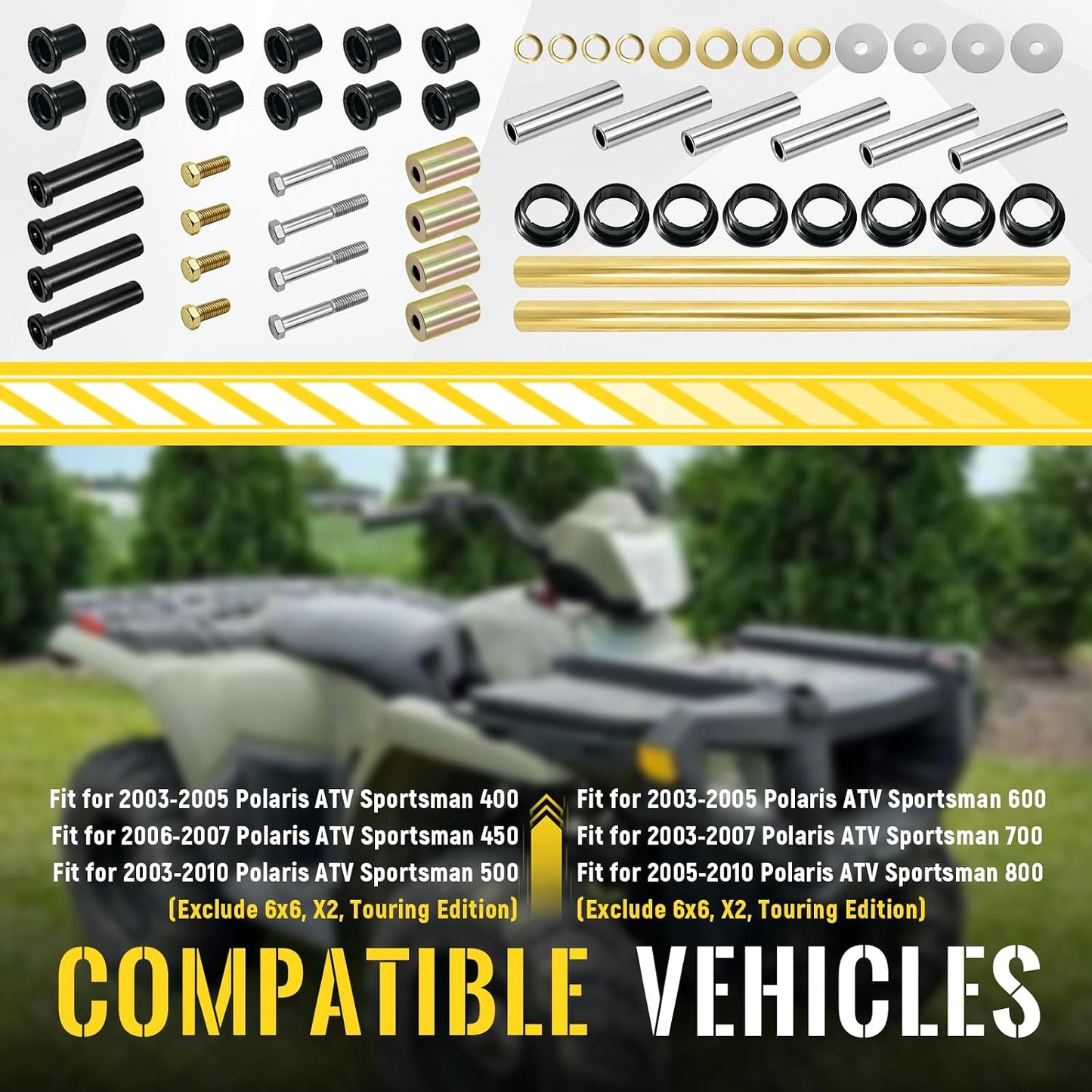Kit bloques eje buje Polaris Sportsman 400-800 03-10