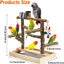 Parque infantil madera soporte perca tazas acero inox
