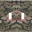 Placa interruptor bohemia floral verde 4 segmentos
