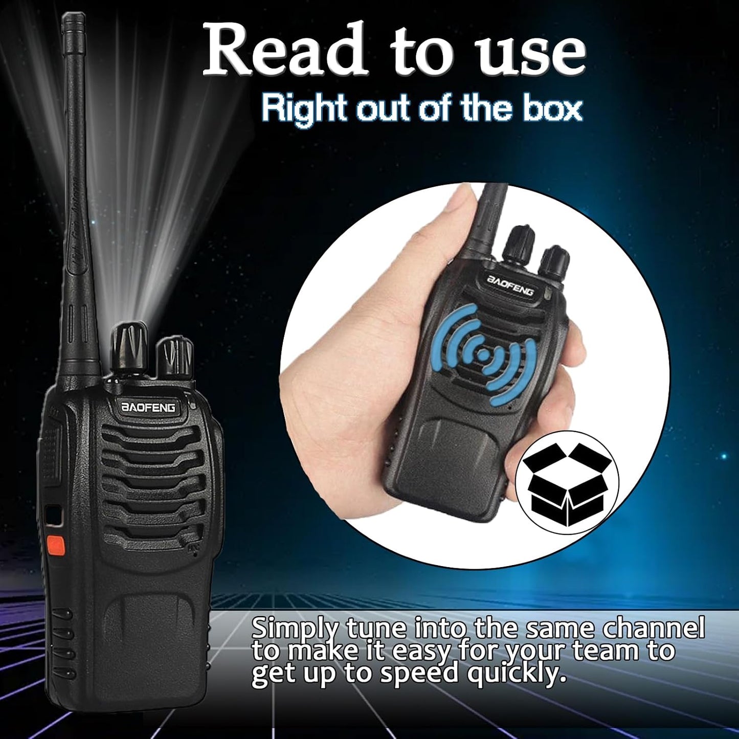 Walkie Talkies 16 Canales Recargable Alcance Largo Pack 3