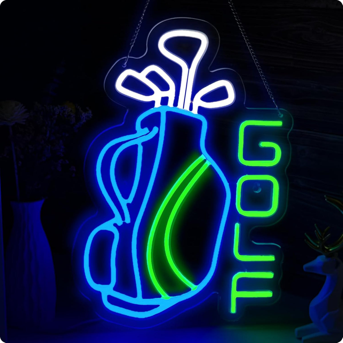 Letrero neón golf para pared dormitorio club
