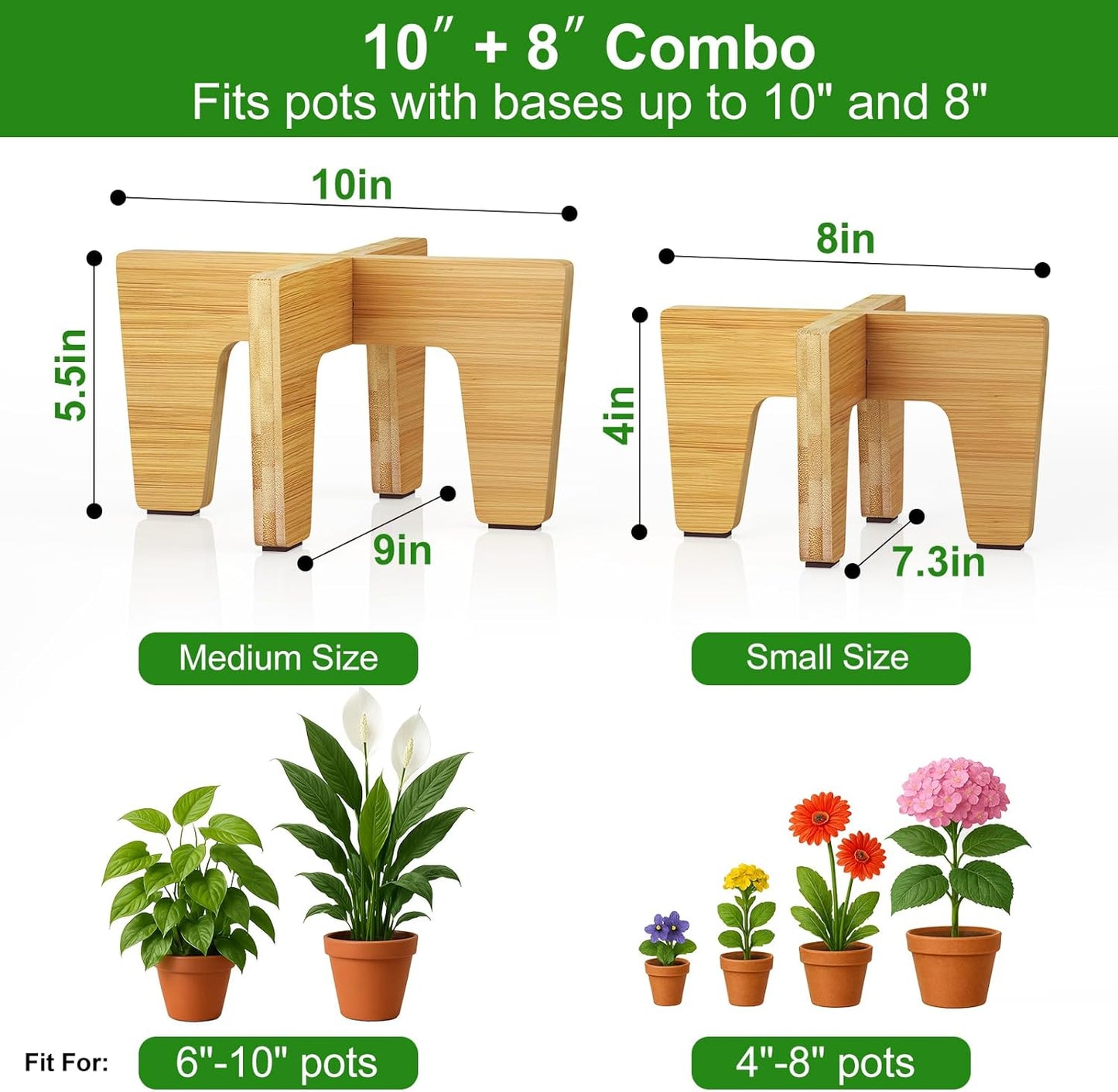 Soporte para plantas interior exterior banco decorativo