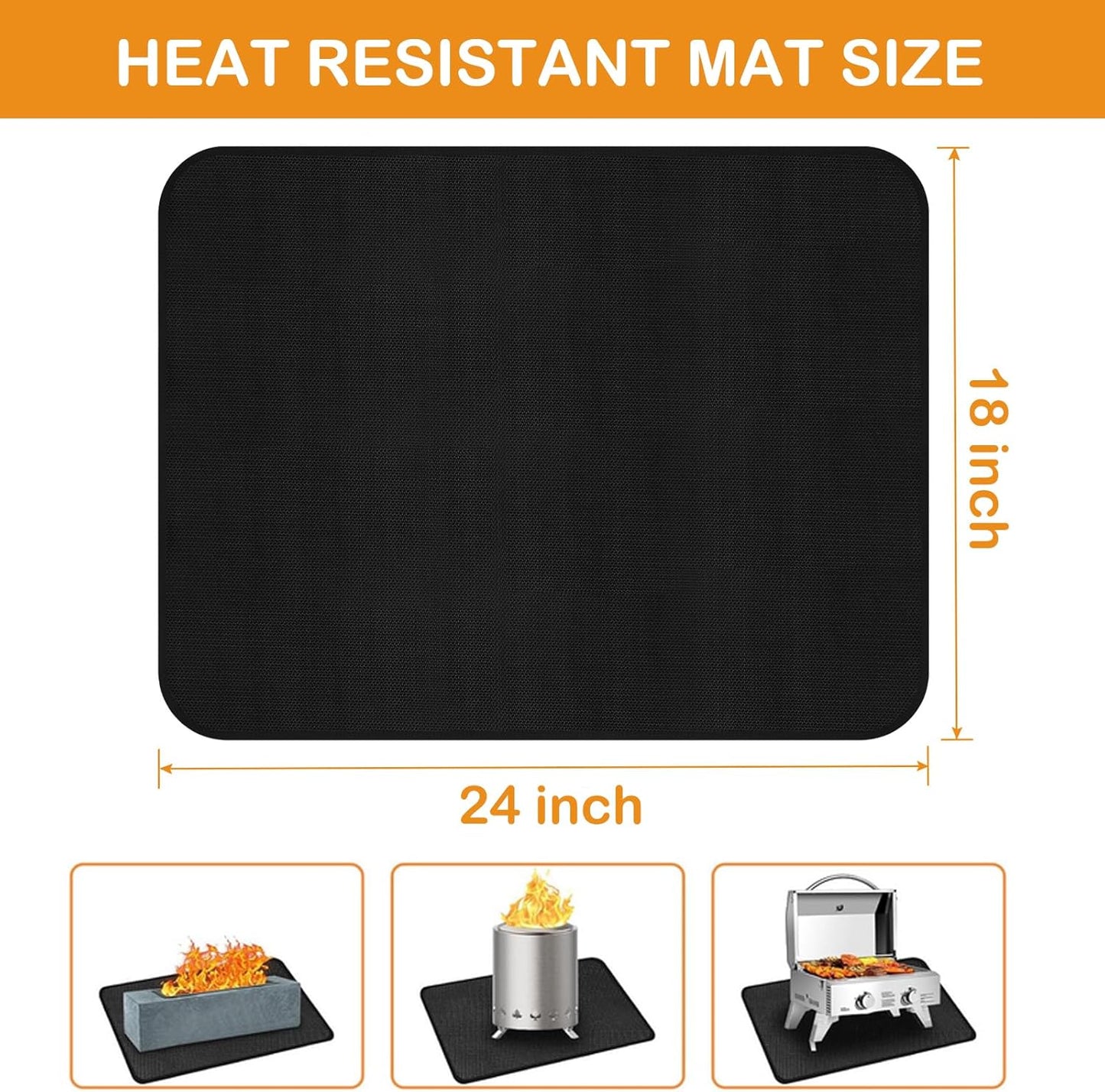 Tapete mesa 24x18pulg exterior ignífugo impermeable
