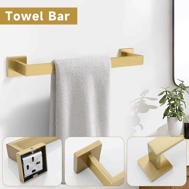 Set 5 Pzas Accesorios Baño Acero Inox 16"