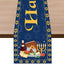 Camino mesa Pascua estrella azul dorada decoración hogar