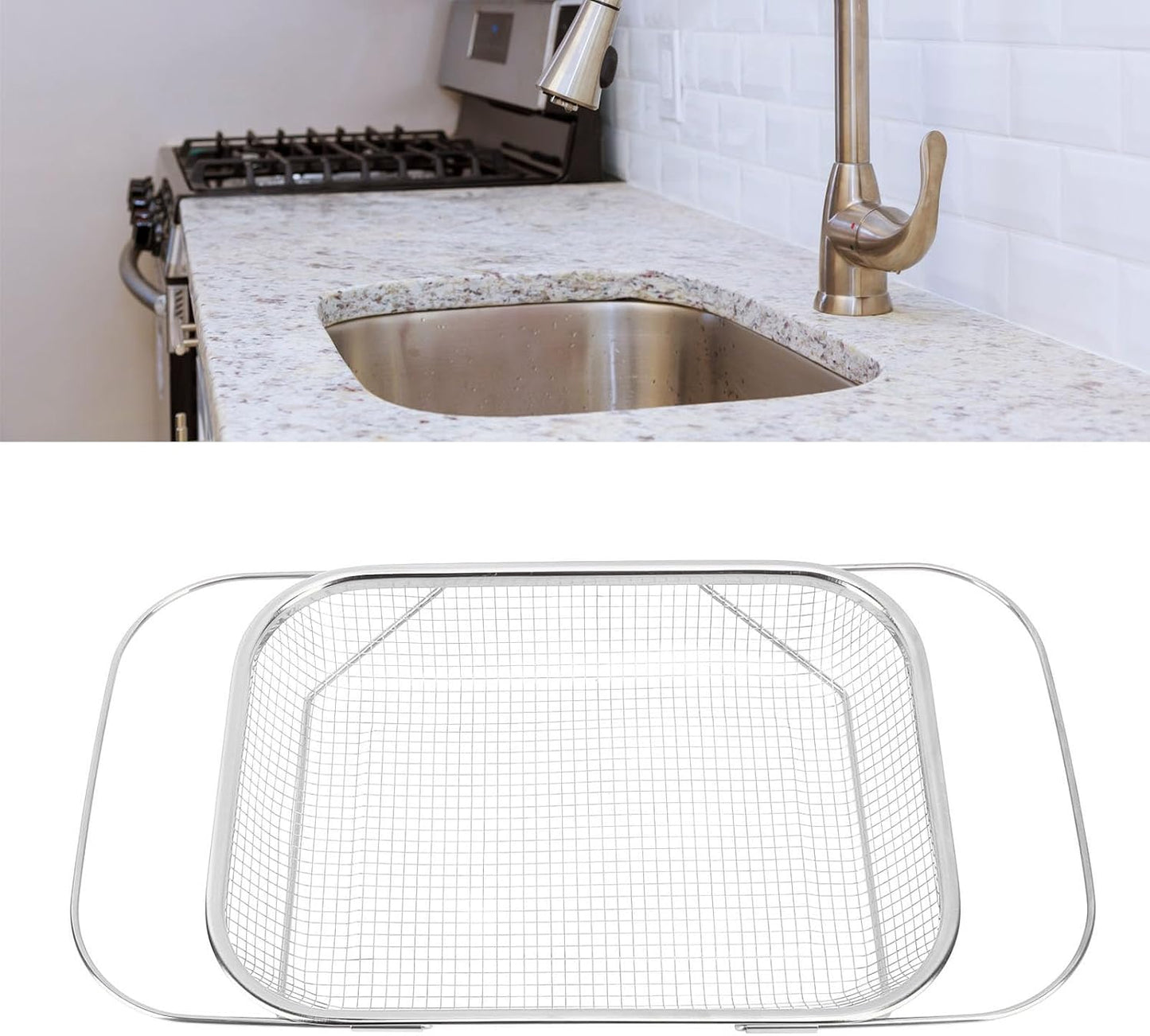 Cesta coladora acero inox 13x9pulg para verduras y frutas