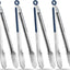 Pinzas acero inox 12pulg agarre antiderrap set 4 azul