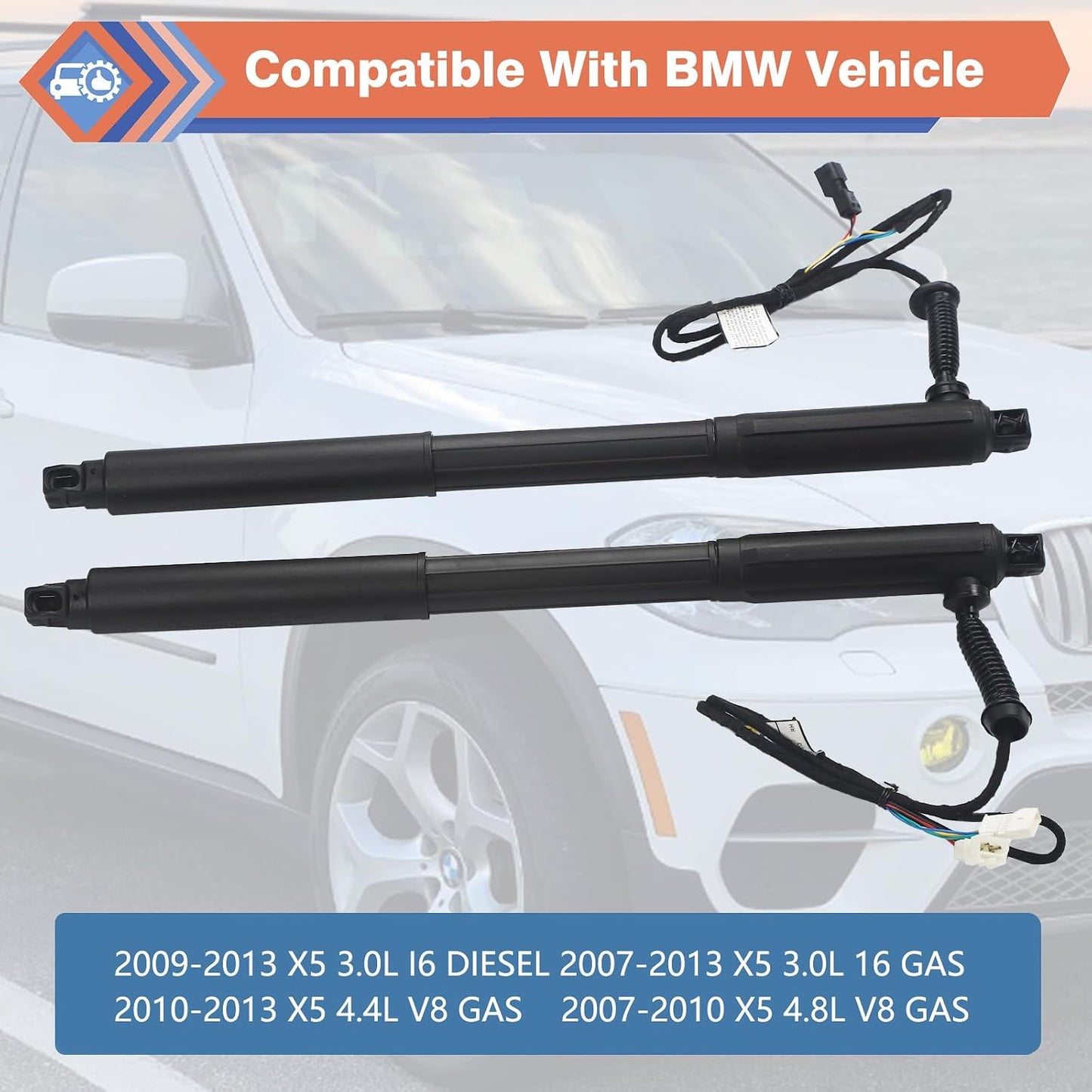 2 Pzas Amortiguadores Eléctricos Portón Trasero BMW X5 07-13