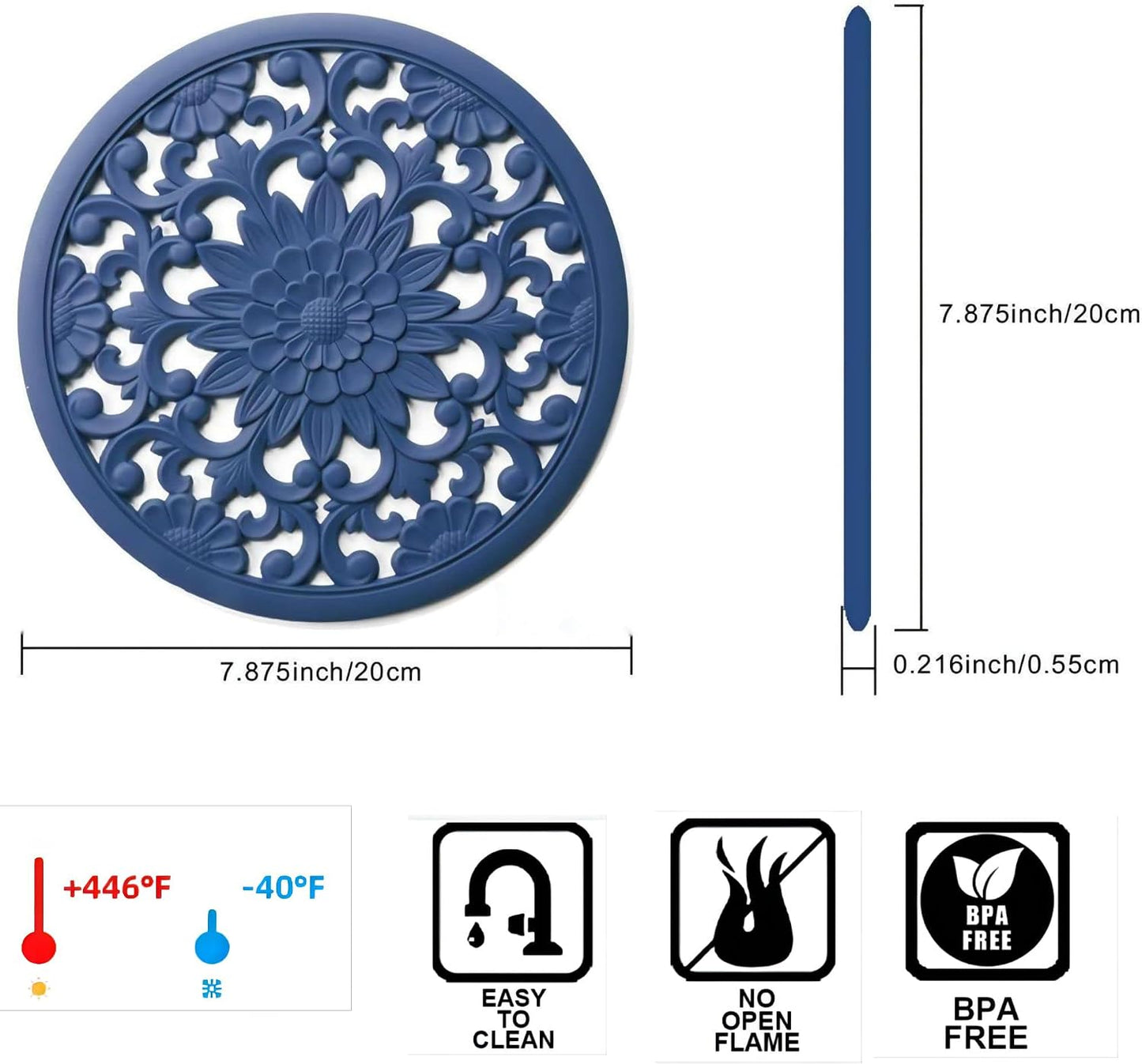 Salvamanteles silicona antiderrap para mesa tetera