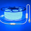 Tira luces LED 120v 50ft azul IP67 con interruptor jardín
