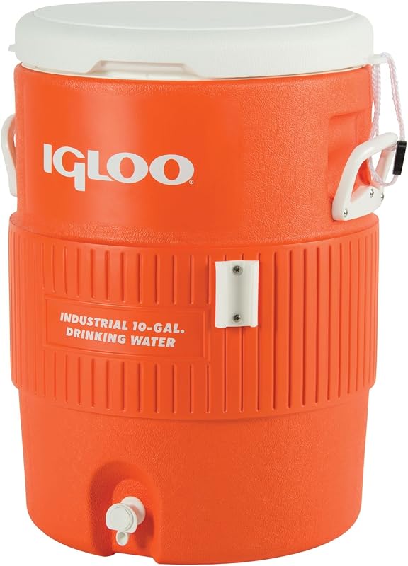 Dispensador bebidas asiento superior 10gal naranja/blanco