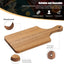 Tabla cortar gruesa 6 Pzas madera acacia eventos