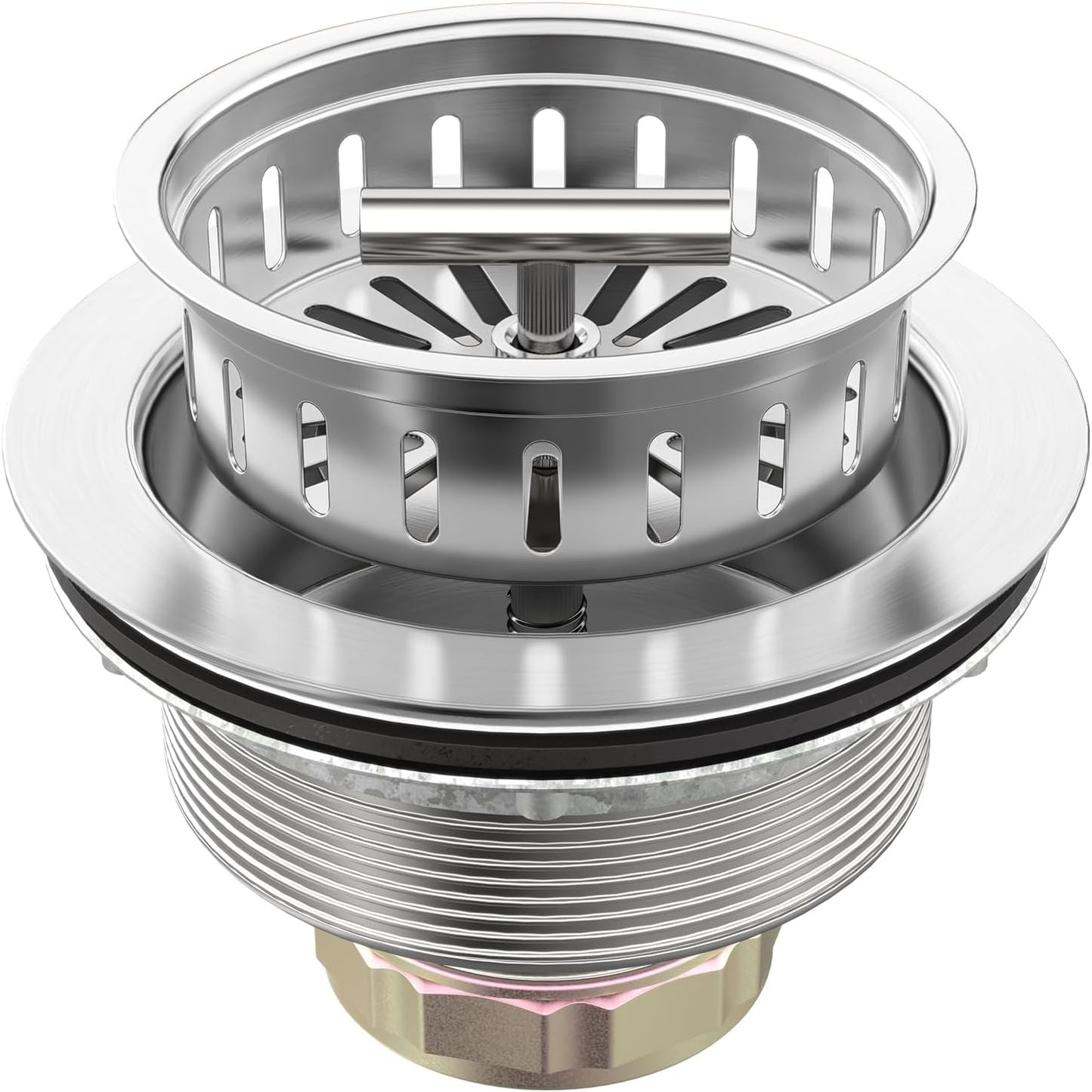 Desagüe fregadero 3 1/2 pulg acero inox con cesta