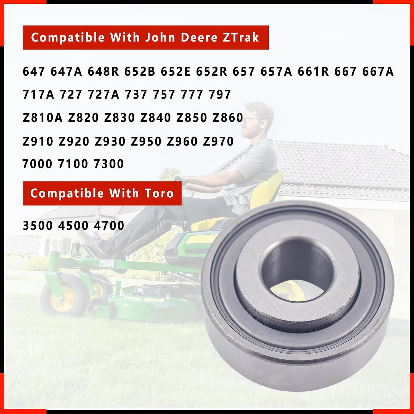 4 Rodamientos Rueda Delantera John Deere AA21480 comp ZTrak