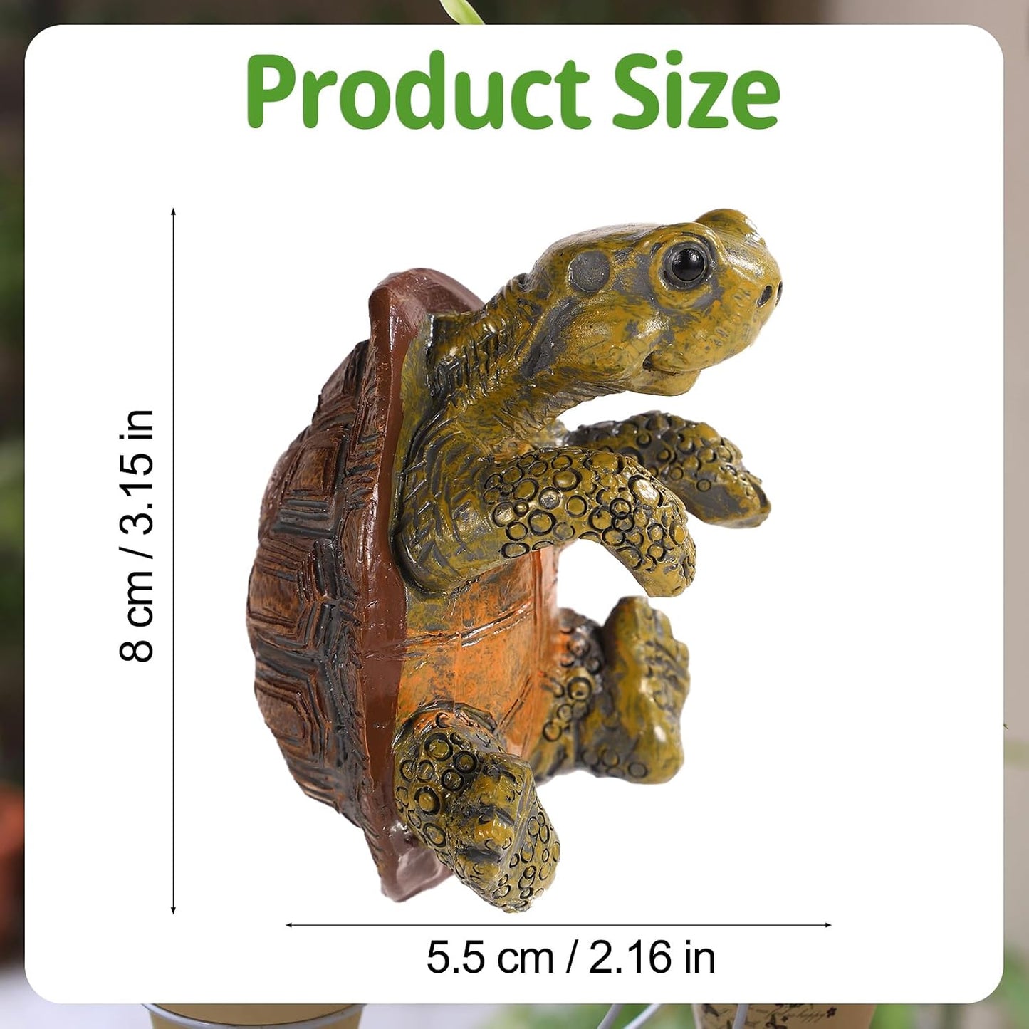 Figura tortuga colgador maceta resina decoración jardín