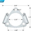 Brida dividida escape triangular 2.25" para tubo Y 2" pack 2
