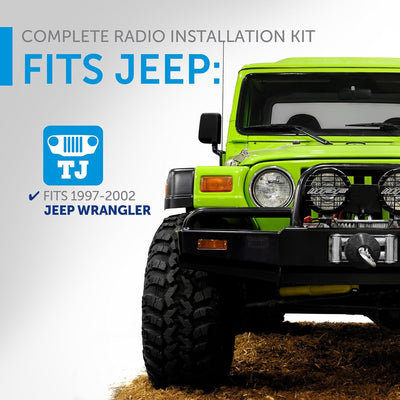 Kit instalación radio Jeep Wrangler TJ negro mate