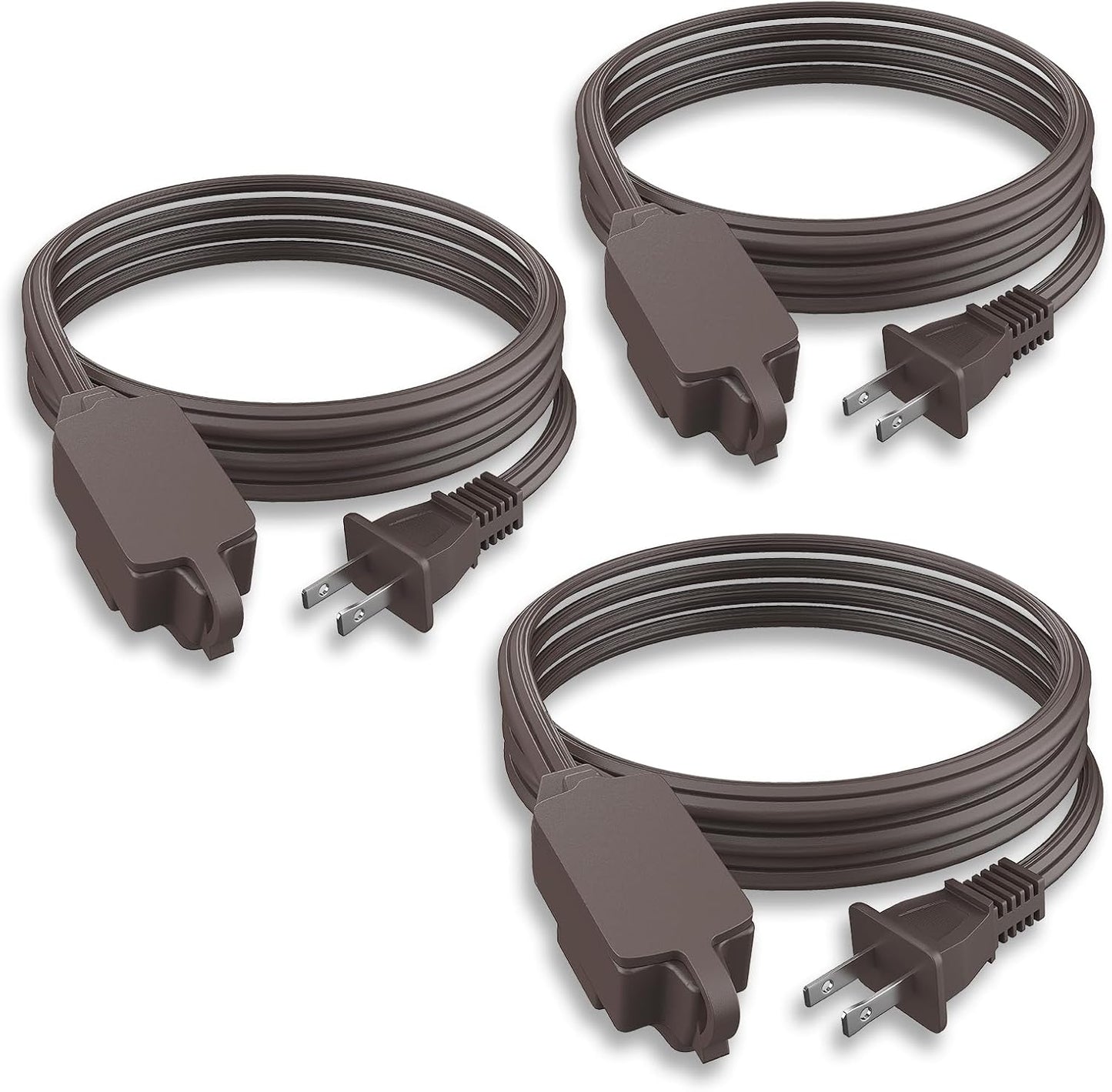 Cable extensión interior 10ft marrón 3 tomas ETL