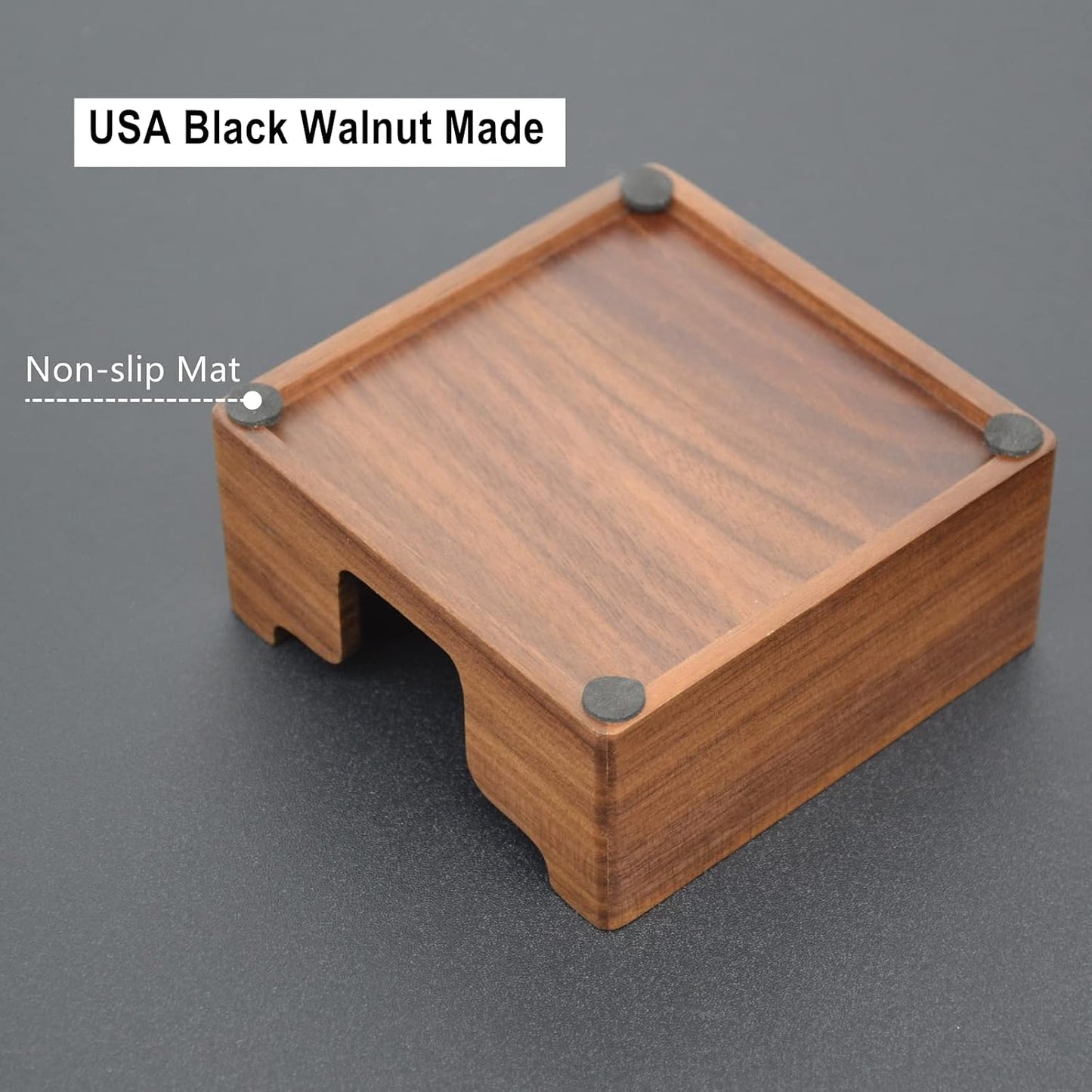 Soporte notas adhesivas madera nogal pack 2