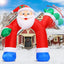 Inflable Navidad 11.8ft arco Papá Noel con LED patio jardín