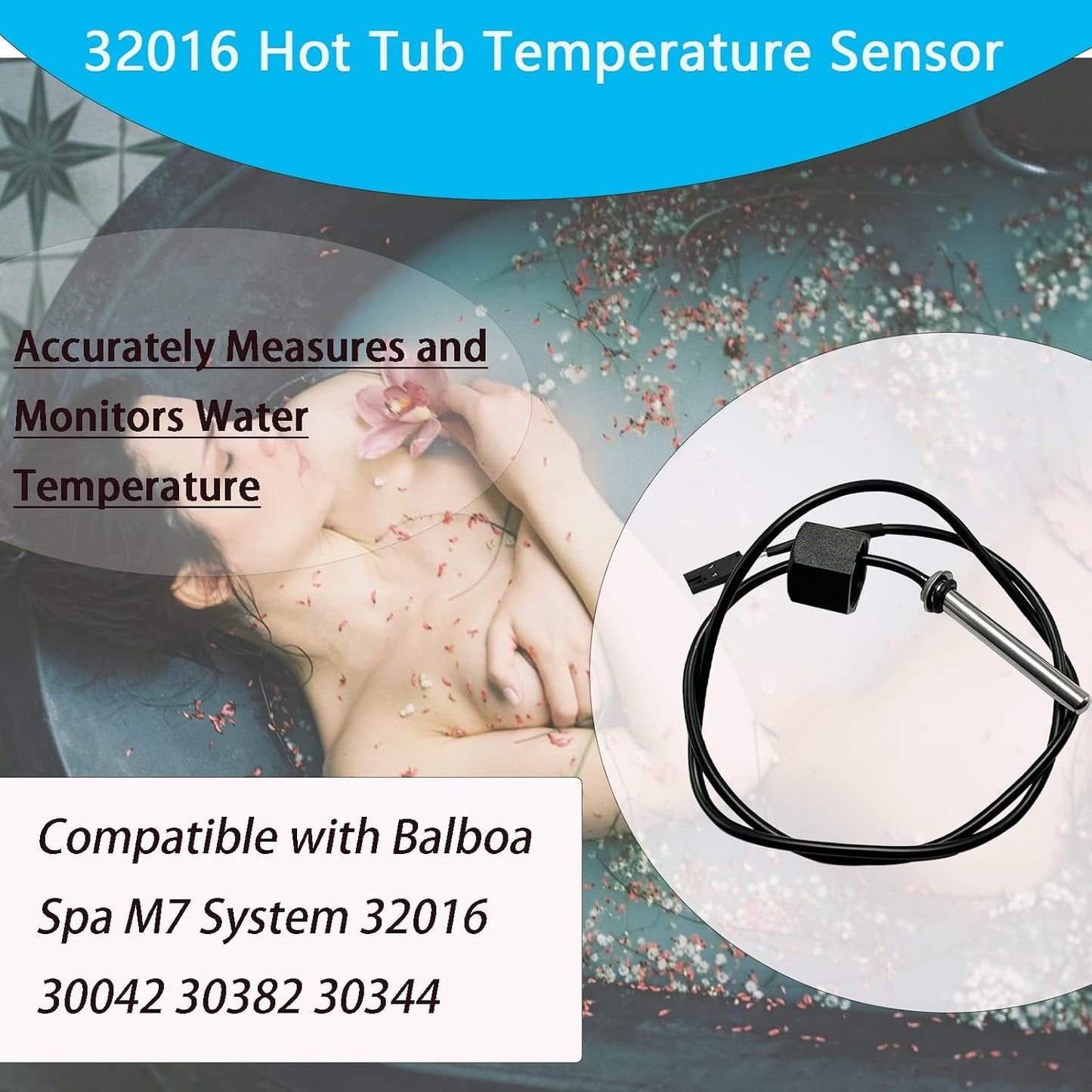 Spa repuesto Balboa M7 sensor temperatura 24pulg doble uso