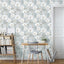 Papel tapiz floral 16.9x590.5" vintage bohemio