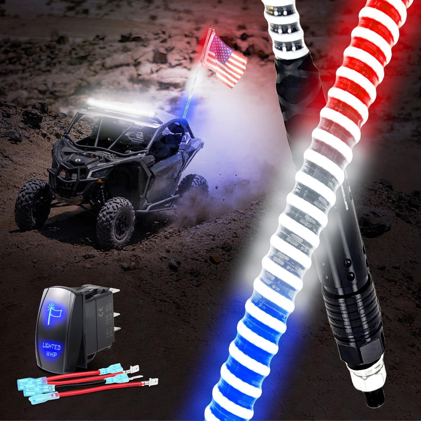 Luz LED COB 1.2m para UTV ATV Polaris RZR Can-Am Maverick