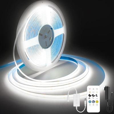 Tira luces LED blanco frío 6000K 25ft Ra90 flexibles