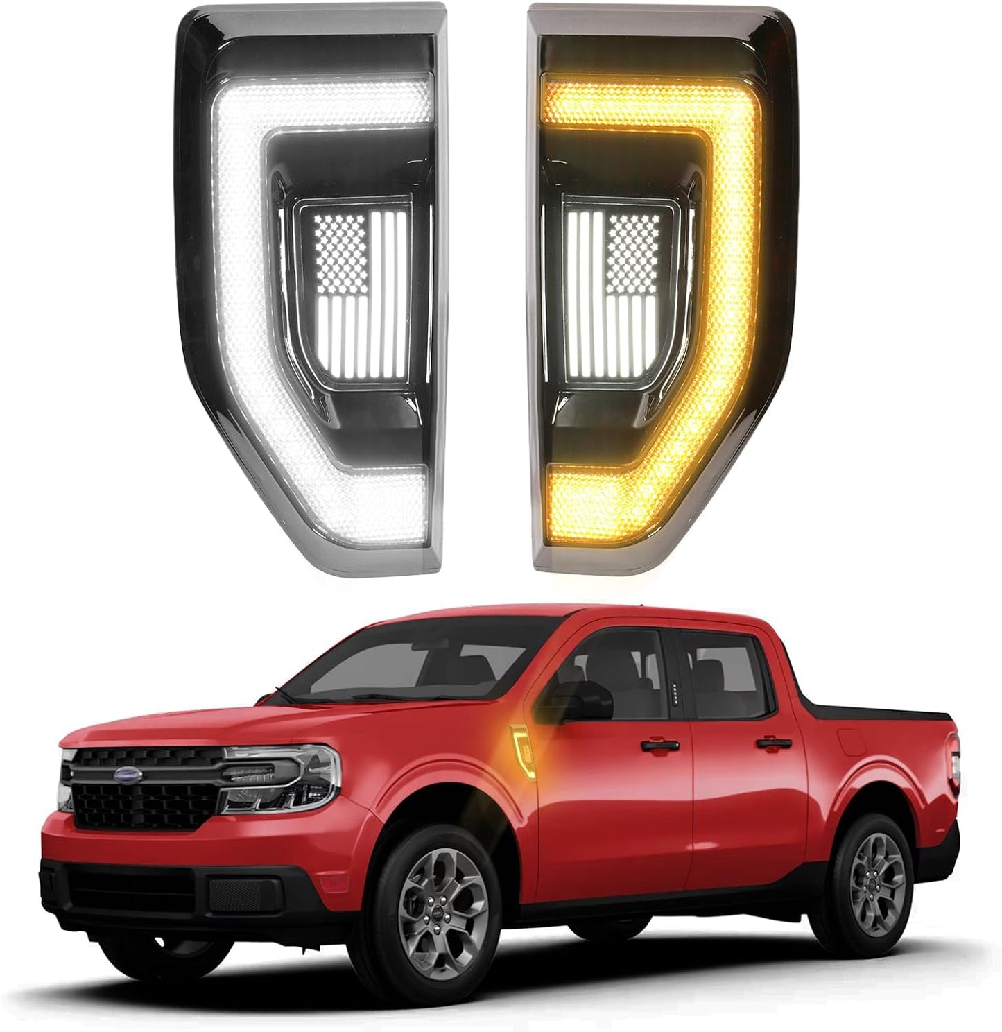 Luces LED laterales Ford Maverick 2022-26 estilo lente