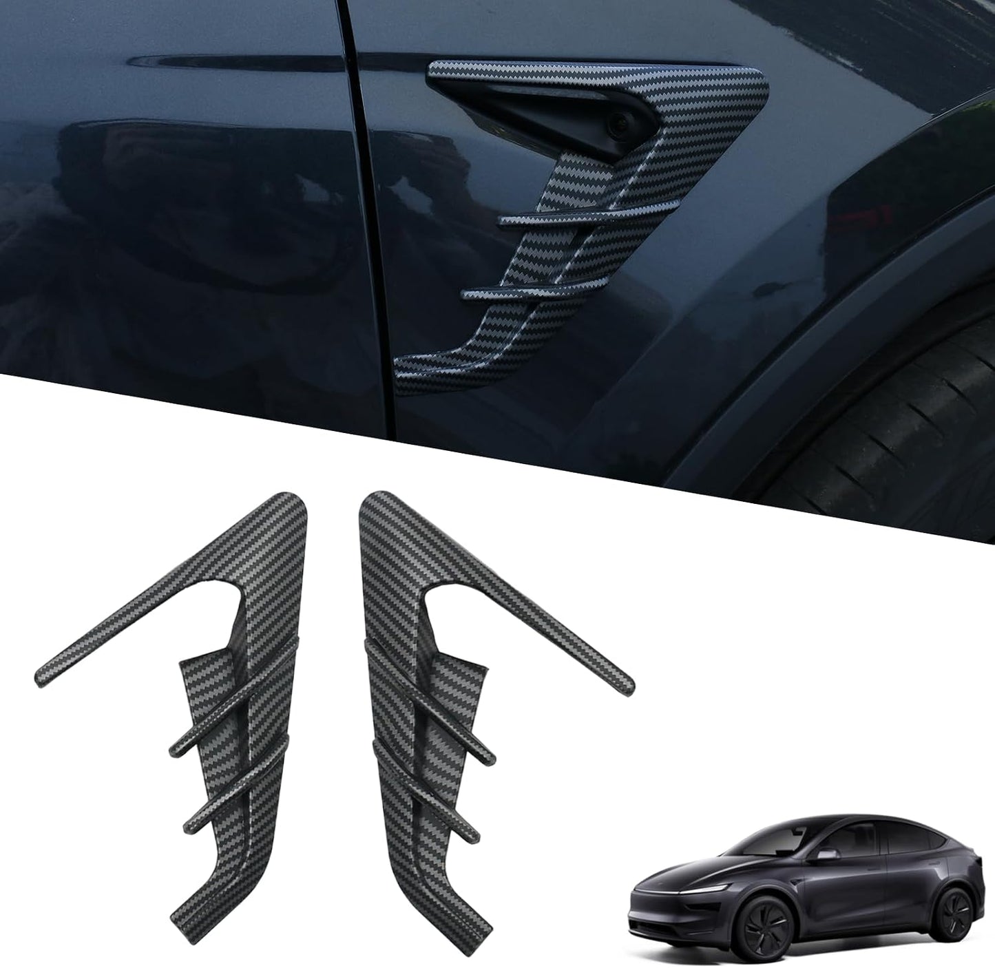 Cubierta indicador cámara Tesla Model Y 2025-26 ABS negro