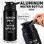 10 Botellas Agua Aluminio Cristianas 20oz Negro Reutiliz.