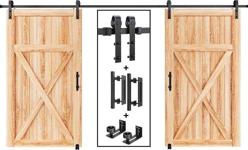 Kit herrajes riel y manija puerta corredera granero 16ft