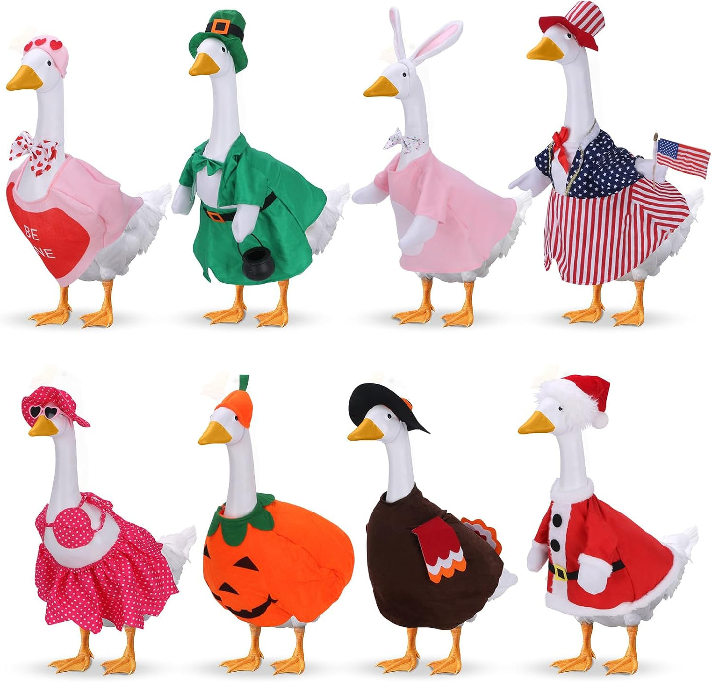 8 Trajes Ganso Decoración Porche Vacaciones Halloween