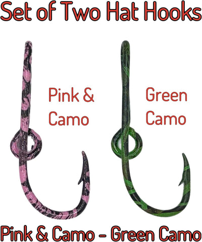 Ganchos pez sombrero garra águila camuflaje y rosa set 2