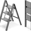 Taburete plegable 3 escalones carga 300lb color negro
