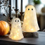 2 Luces Mesa Cristal Confeti Halloween Fantasma Iluminado