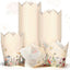 200 Pzas Flores Tulipán Beige para Cupcakes Hornear