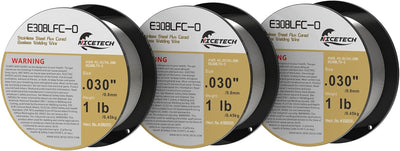 Alambre soldadura acero inox E308LFC-O 3 Pzas 1lb