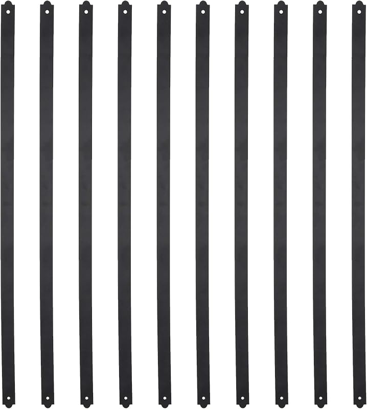 Balaustres hierro plano 32pulg tornillos barandilla madera