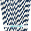 Pajitas papel rayas azul marino 100 pzas