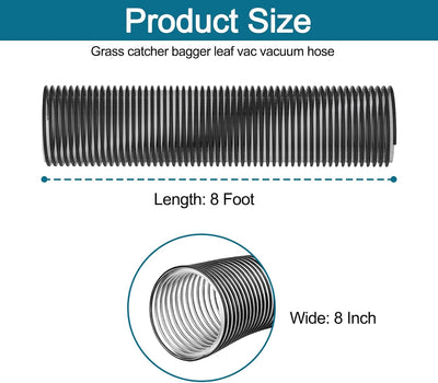 Manguera vacío 8ft 8pulg PVC flexible para recogedor césped DR